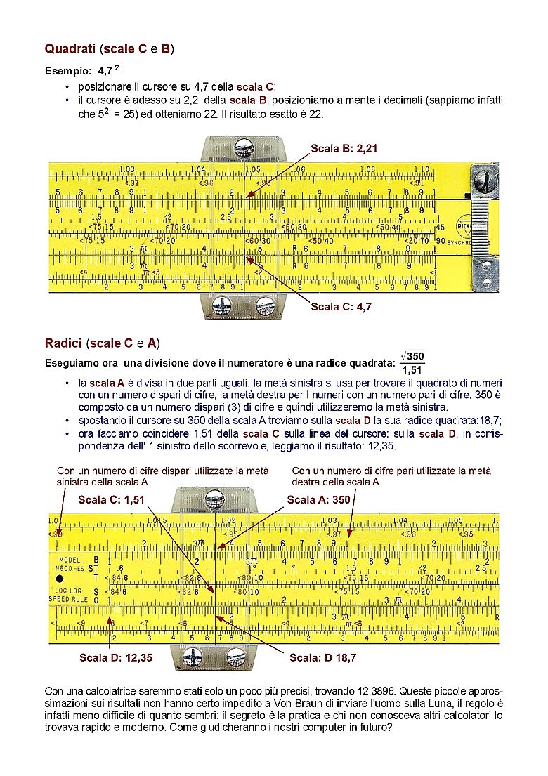 Tutorial sul regolo calcolatore