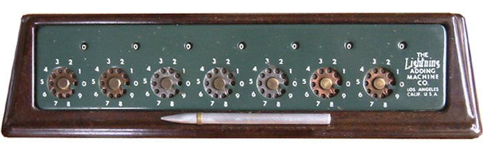 Lightning old adding machine