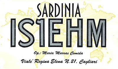 QSL IS1EHM Maria Marras