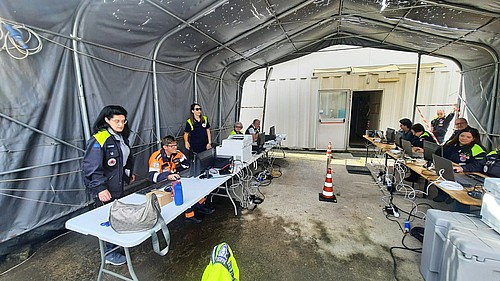 Tenda operativa Radioamatori