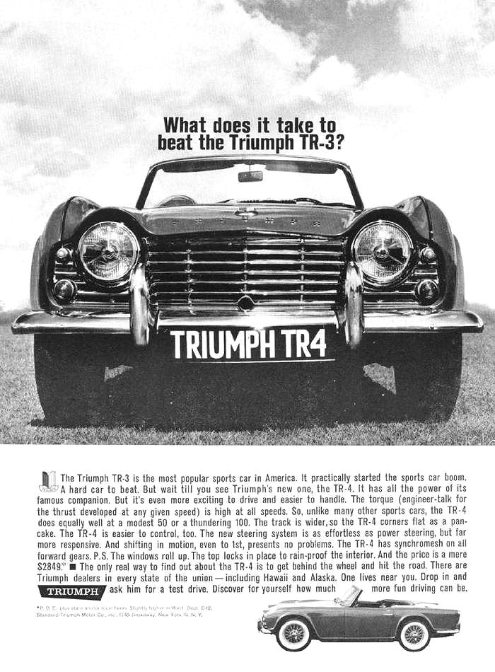 Triumph TR4 ad 61: what does it take to beat